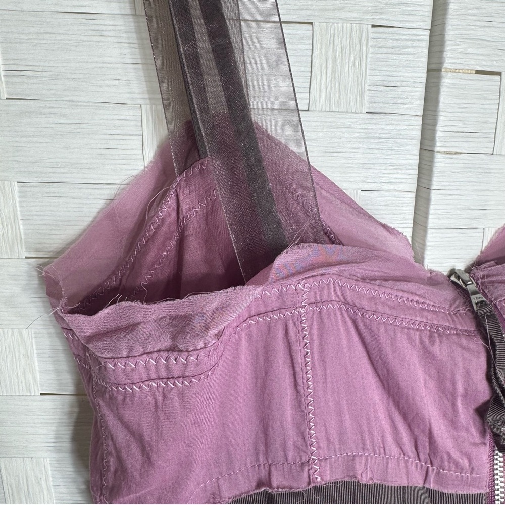 Ann Taylor Loft Lavender Ballerina Type Dress w/Ribbon Waist Sheer Straps Size 8 - Picture 7 of 12